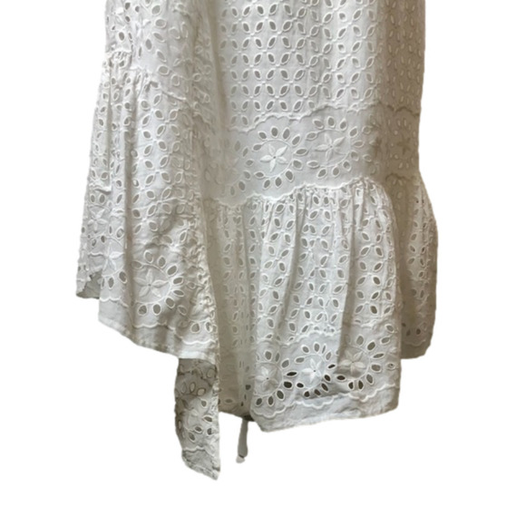 JOIE White Porcelain NWT Corynn Eyelet Dress Size Large - Picture 8 of 10